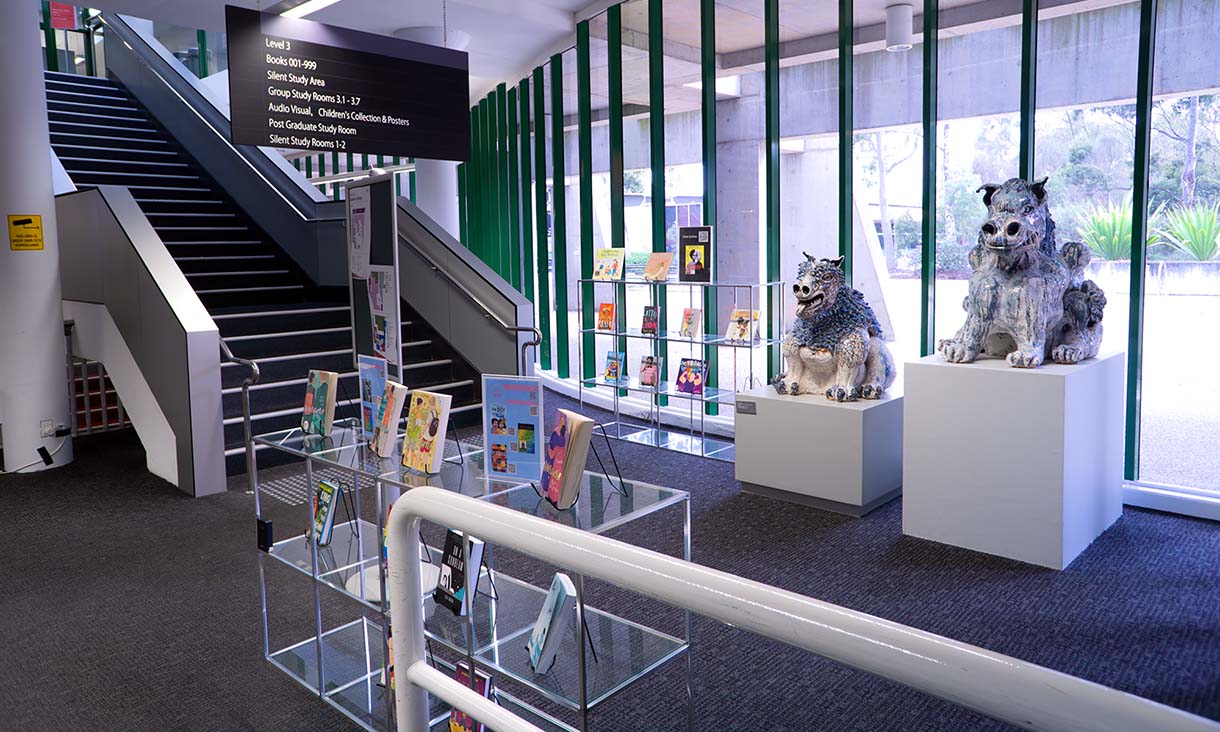 Bundoora Library view from the entrance.