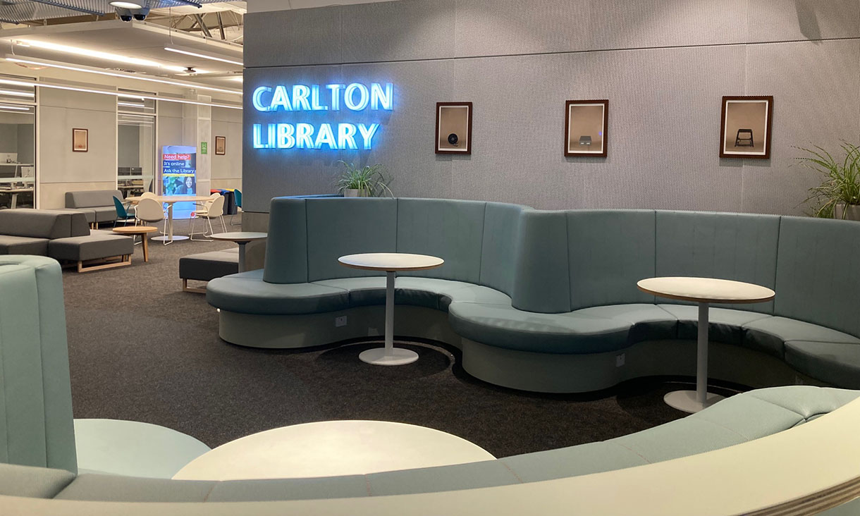 Carlton Library open study area.