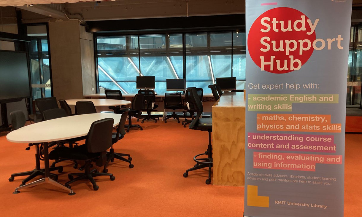 Swanston Library Study Support Hub.