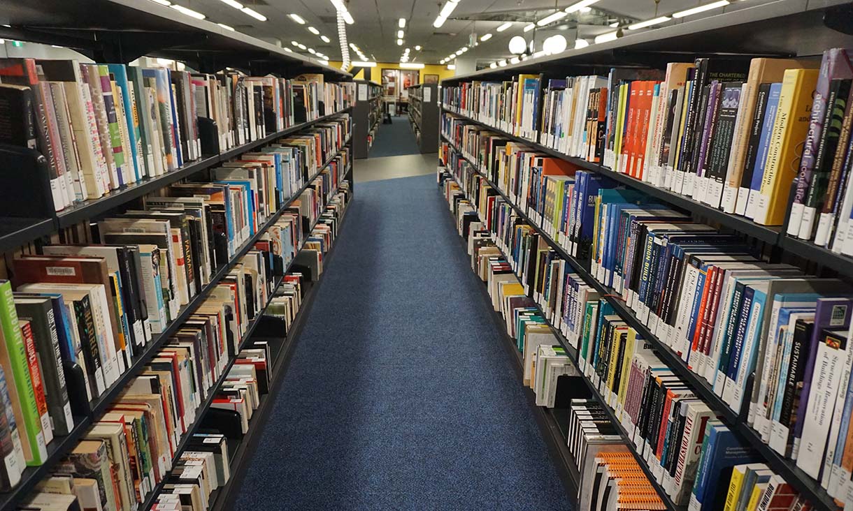 Swanston Library collection area.