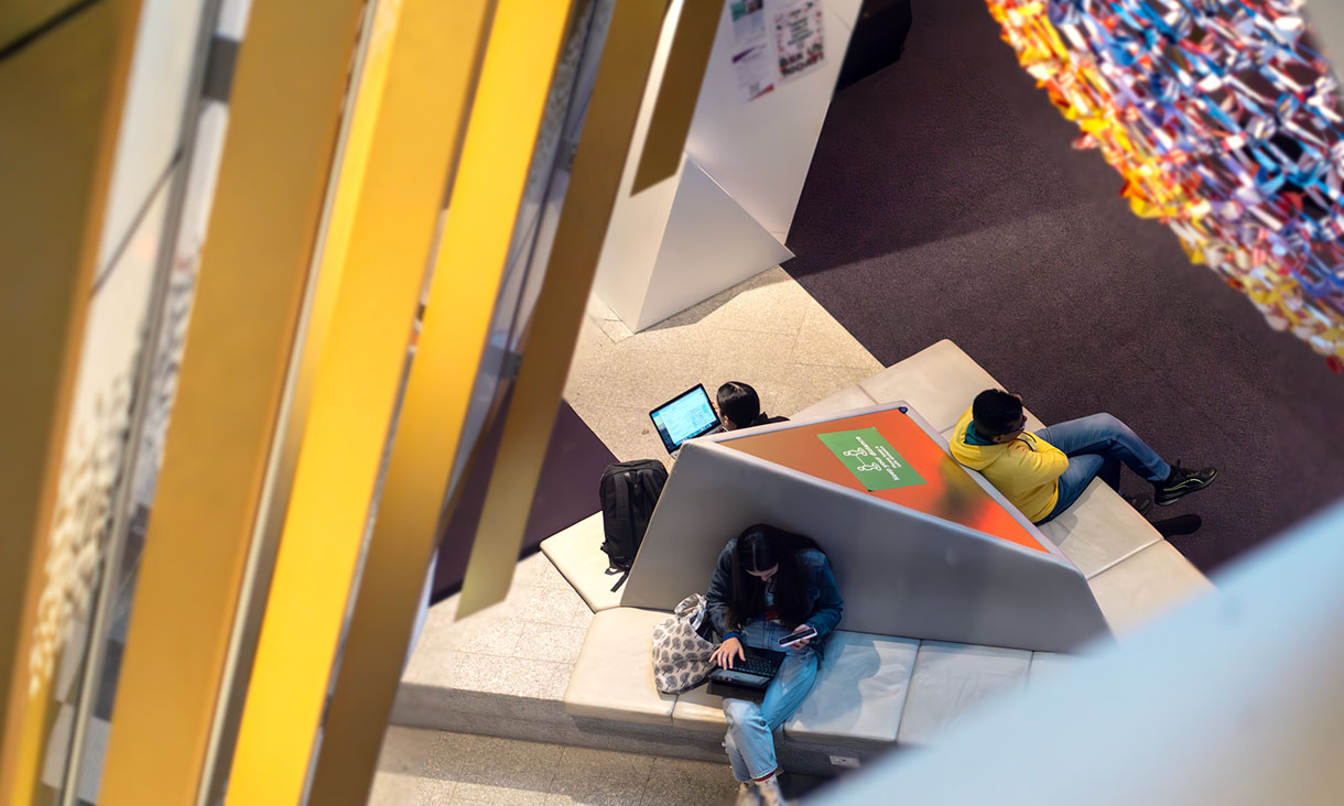 Swanston Library interior view.