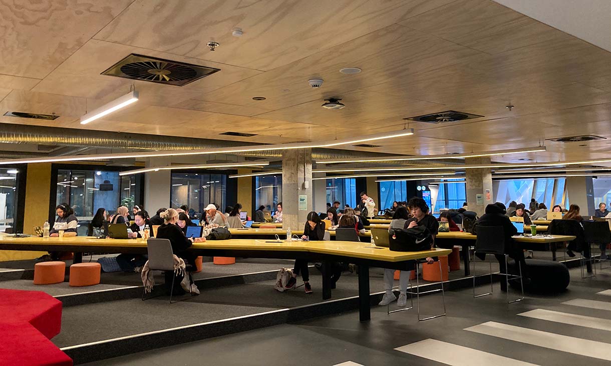 Swanston Library study space.