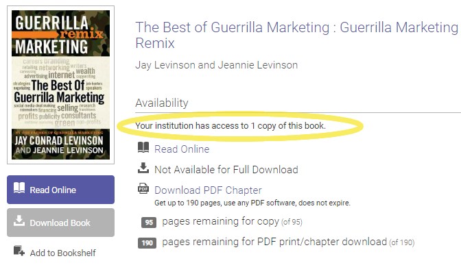 The notice is available under the Availability heading in the record view in LibrarySearch.