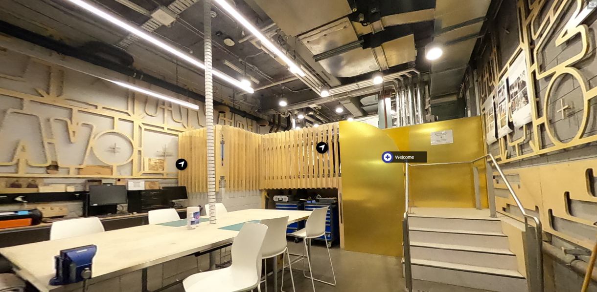 View of the Makerspace, lower level.