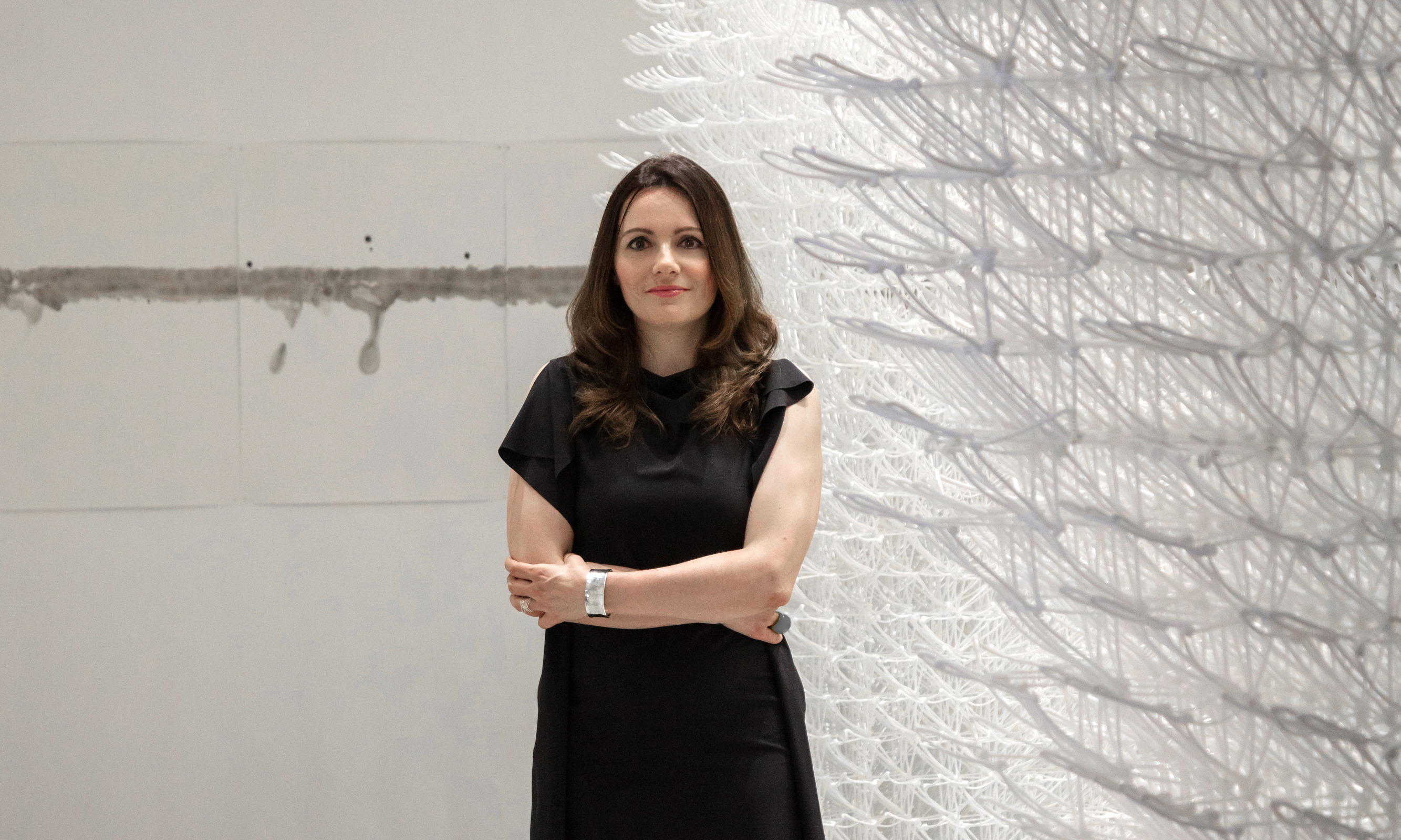 Andrasek at the Venice Architecture Biennale with 'Cloud Pergola', one of the largest robotically 3D-extruded structures ever built.