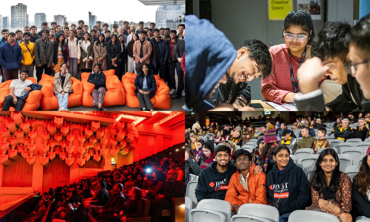 The newest cohort of BITS-RMIT Higher Education Academy students on an immersion tour in Melbourne.