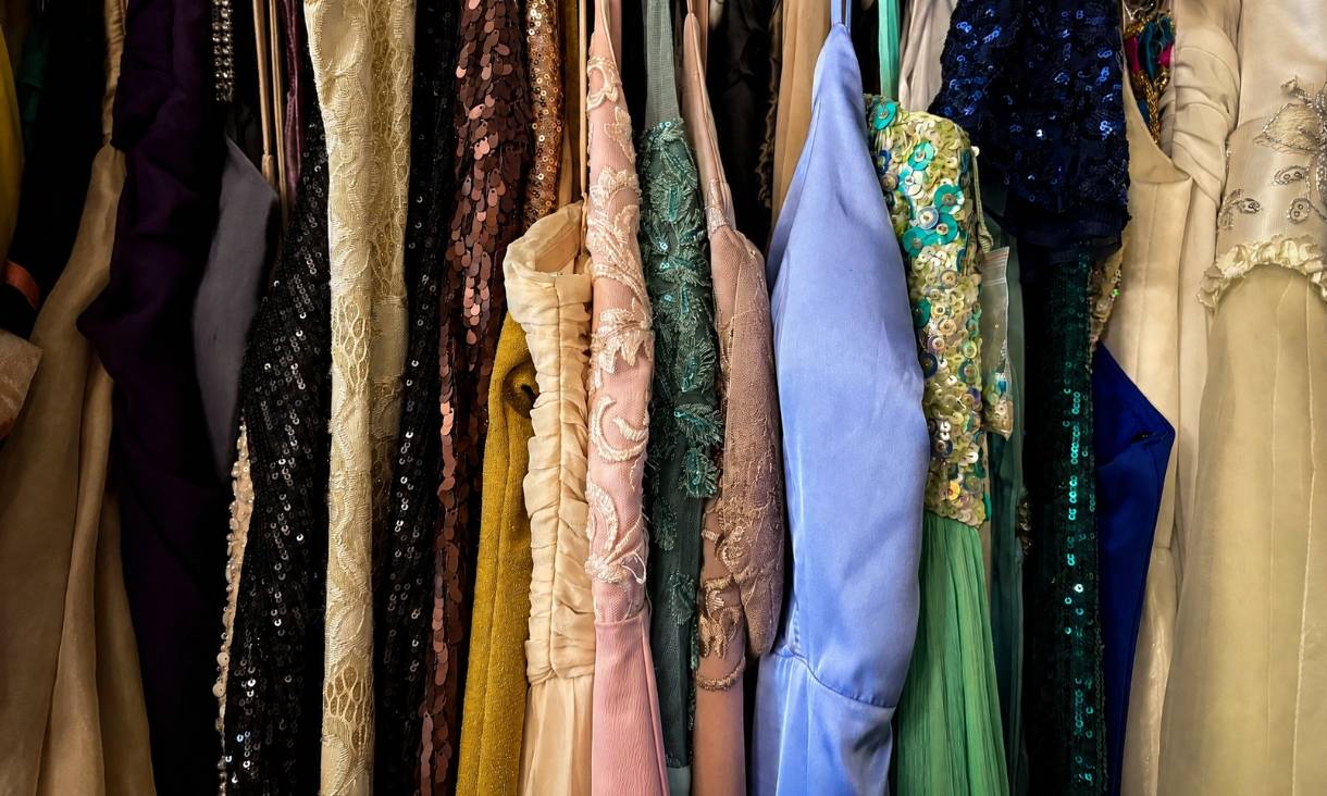 colourful clothes on rack