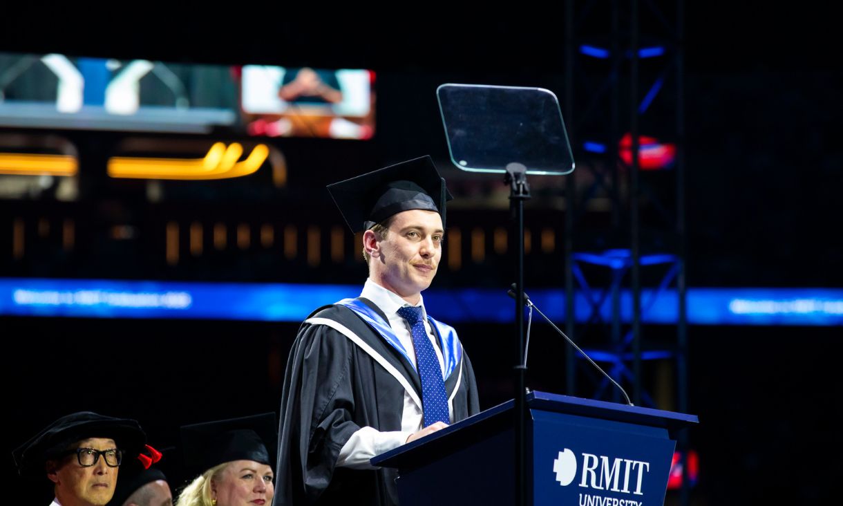 RMIT's graduating student ambassador James Anquetil