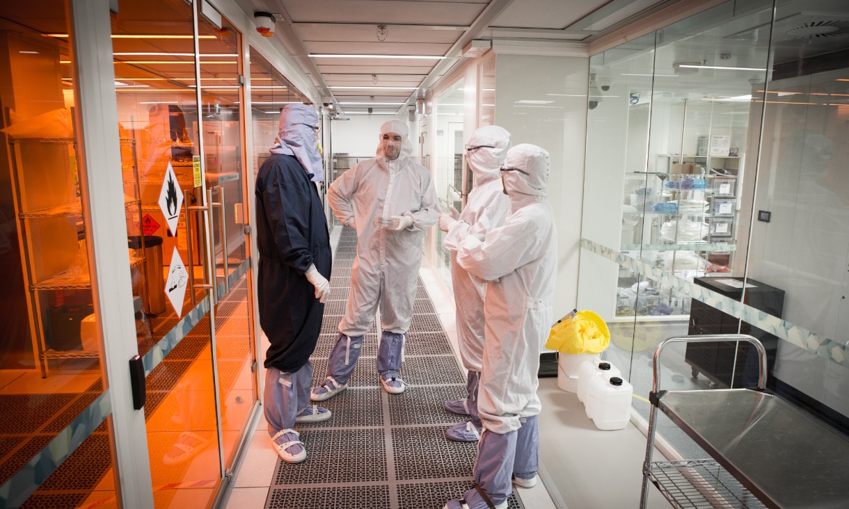 Researcher in RMIT's MicroNano Research Facility.