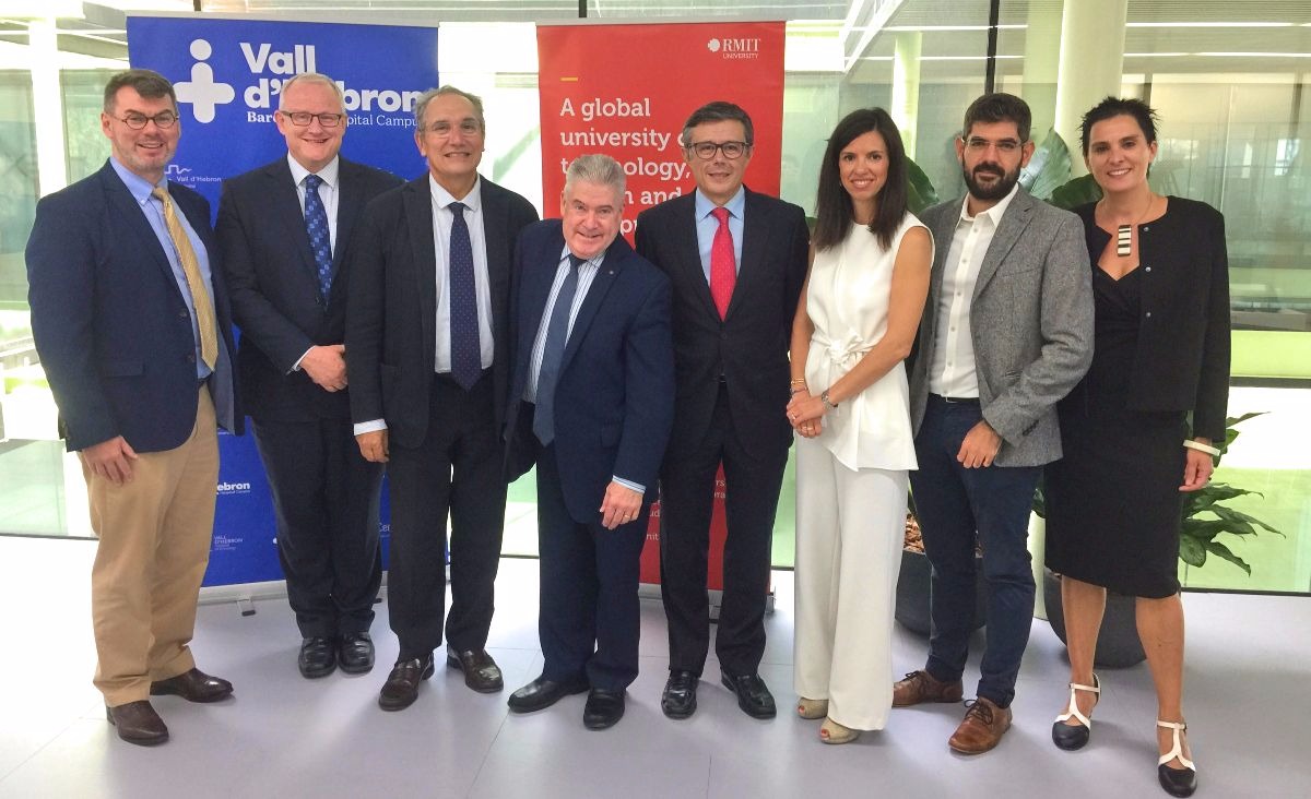 RMIT and Vall d’Hebron University Hospital staff in Barcelona at the signing ceremony held at RMIT Europe. 