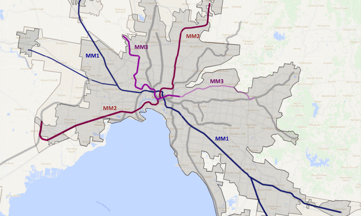 Melbourne metro train map