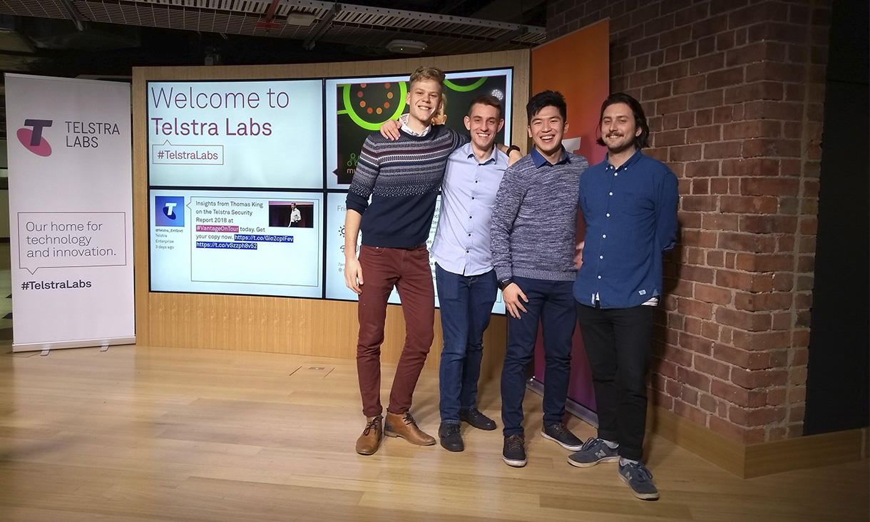 Students Aaron Duivenvoorden, Steven Korevaar, Jeremy Siaw and Timothy Scott