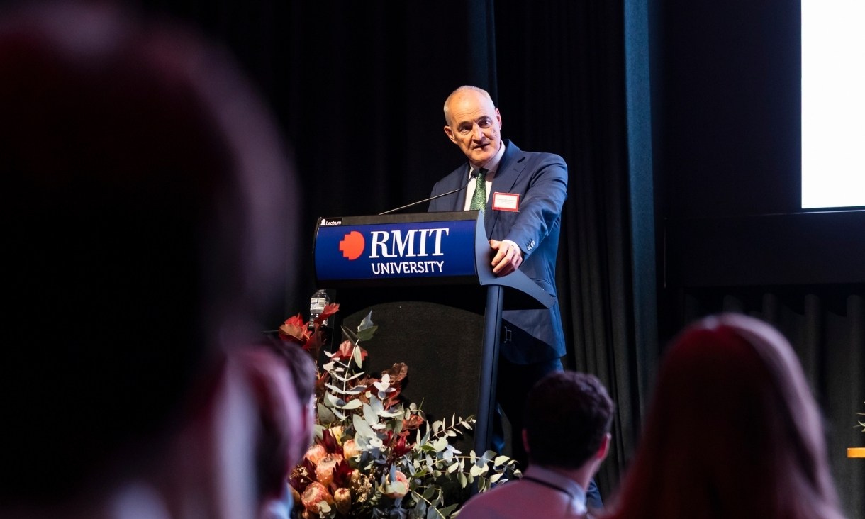RMIT Vice-Chancellor Professor Alec Cameron thanks donors for supporting students through scholarships. 