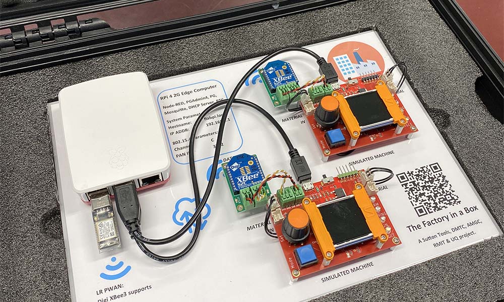 The Factory in a Box prototype similar to circuit board