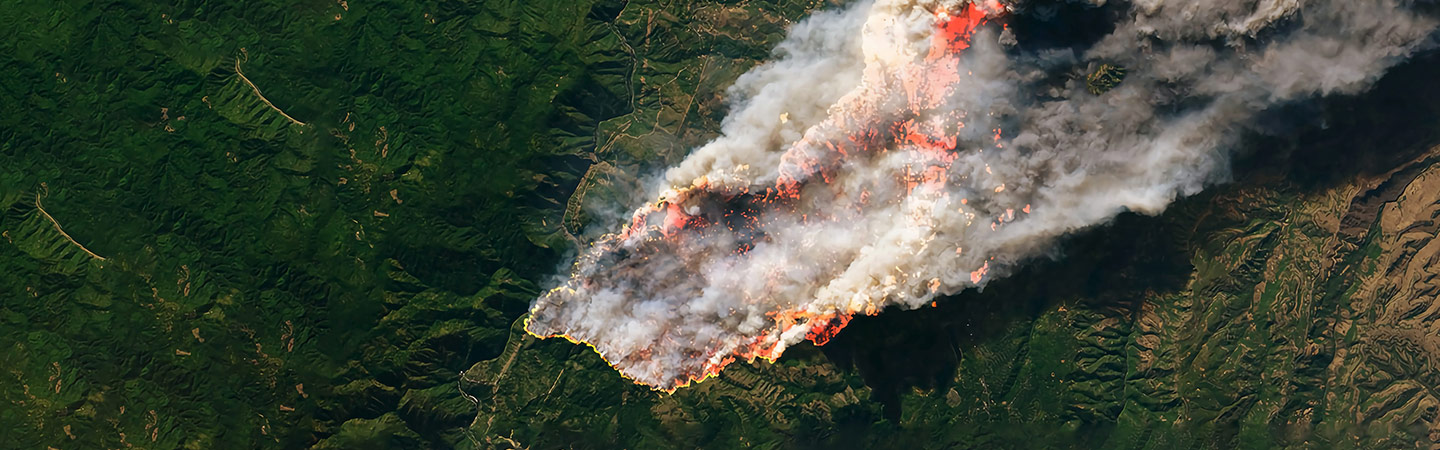 A flattering fire from space. Elements of this image were furnished by NASA.