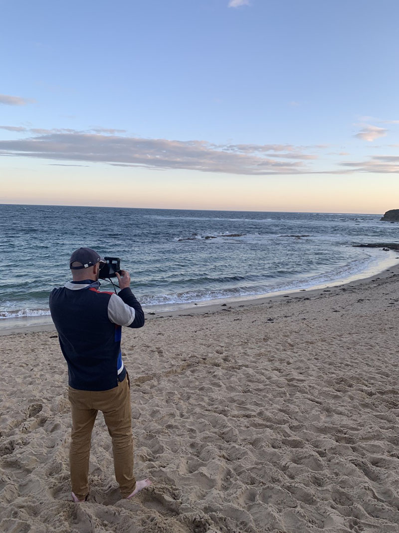 Rees Quilford at the beach