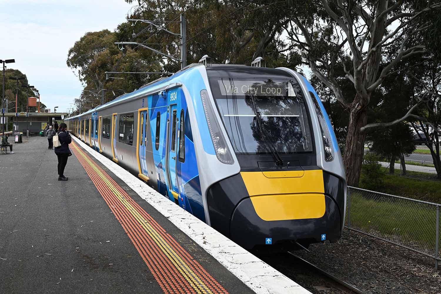 A train at a station platform