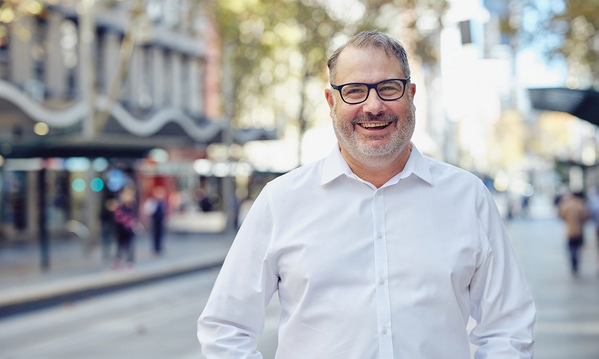 RMIT Online CEO standing in the streets of Melbourne