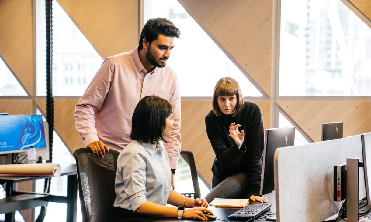 staff in a work setting