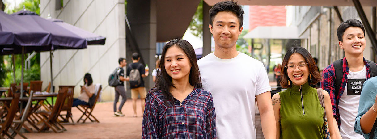Vietnam students walking