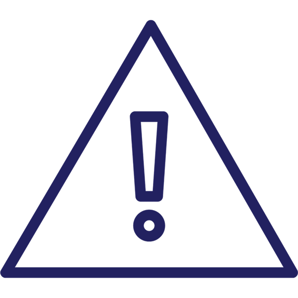 Danger icon - an exclamation mark in a triangle.