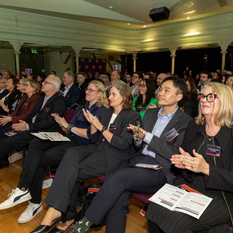 Crowd at awards ceremony.