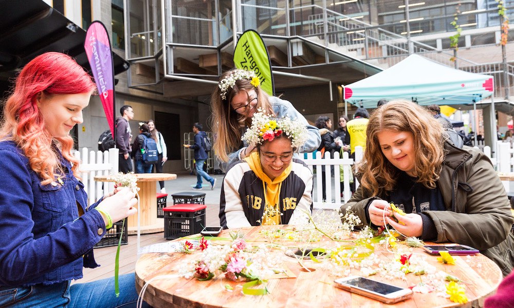 Students craft together at the City Campus.