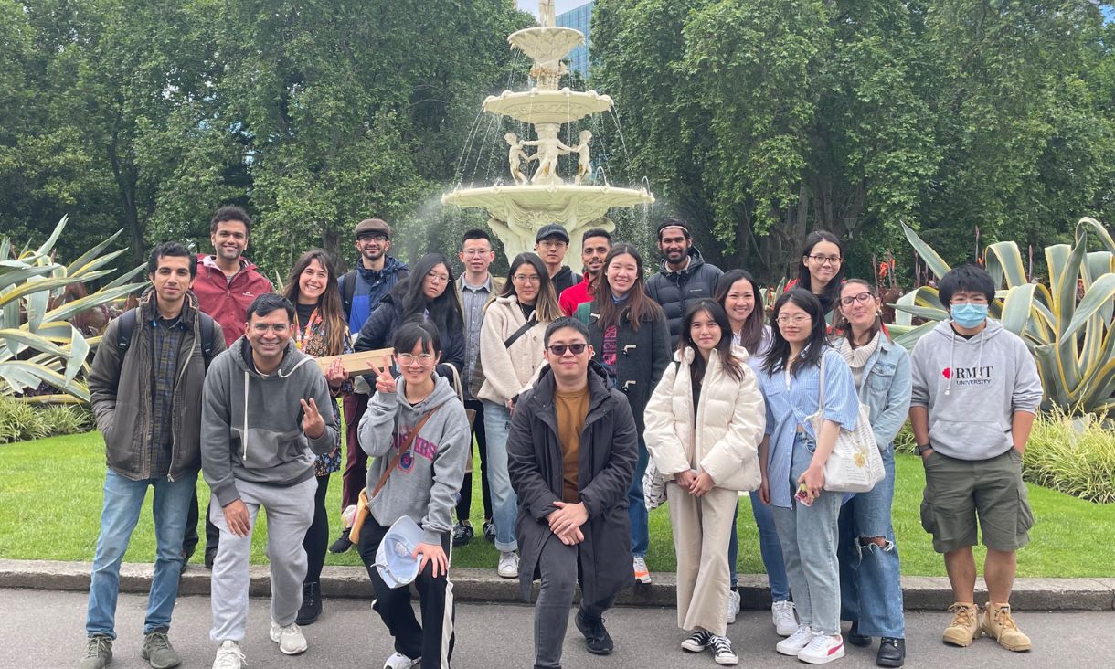 Paula, Arya and international students enjoying a picnic event as part of the Wellbeing Support Program 