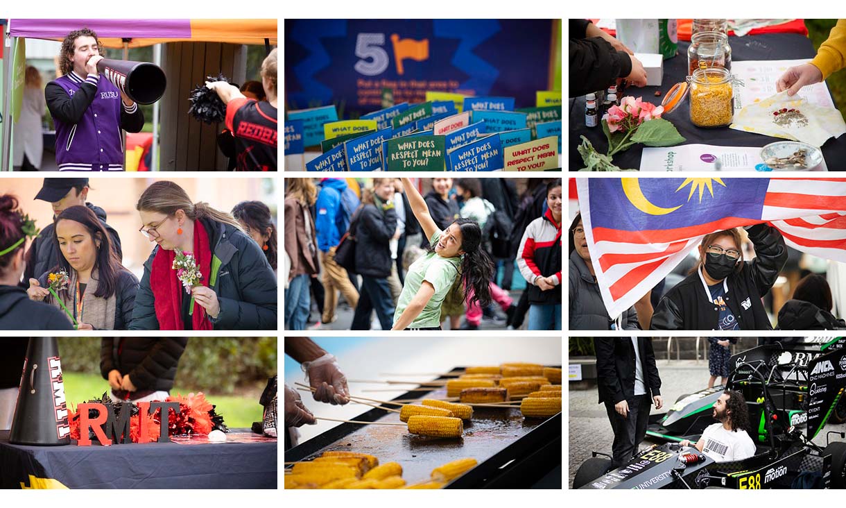 Collage of Clubs day photos. 