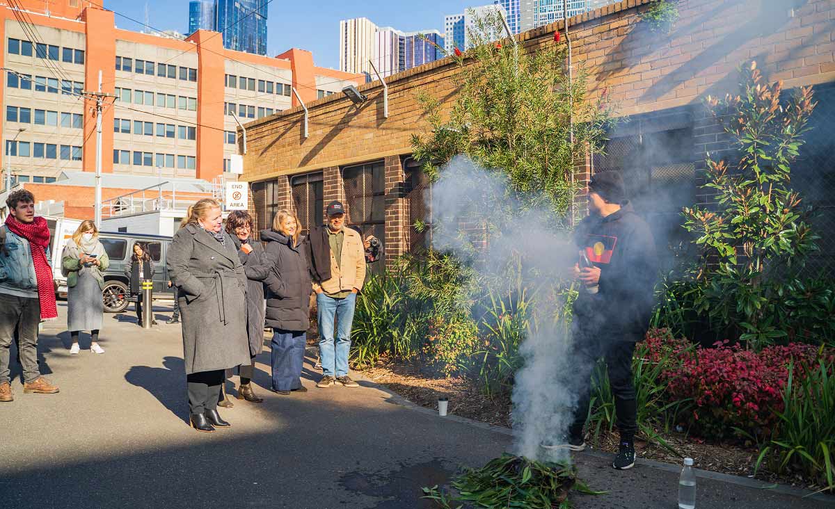 Smoking ceremony at VE Orientation