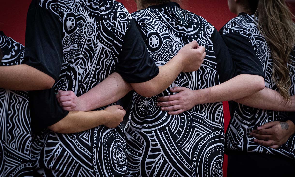 Close up of designed t-shirts