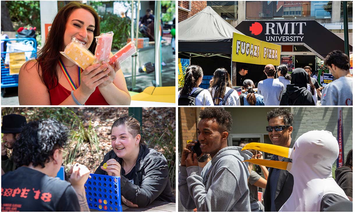 Four separate images from VE Orientation Week