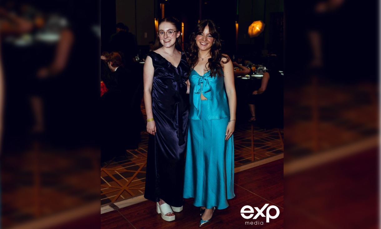 Brooke attending the 2024 Law Ball with fellow RMIT student Christina Vandenberg.