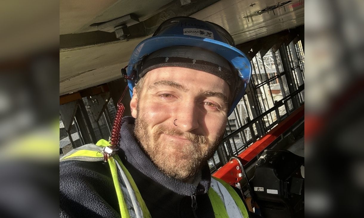 Person wearing hardhat