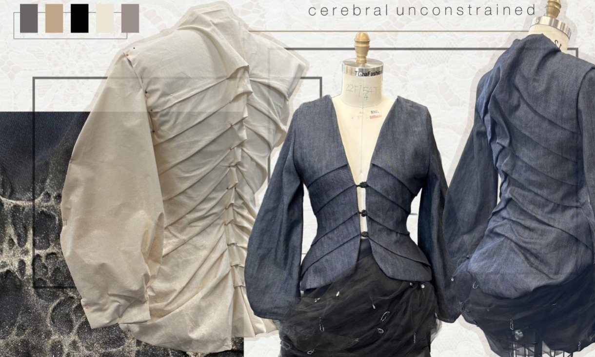 Blue and white clothing