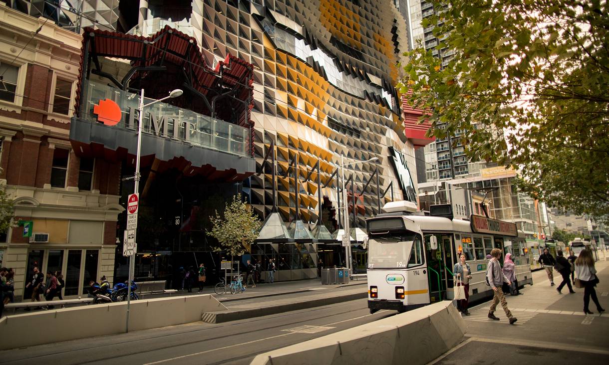 RMIT building exterior Melbourne City campus