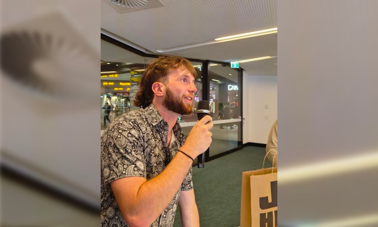 RMIT student Caspar O’Neill at a RISC event.