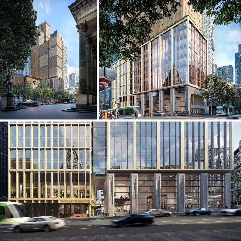 Digital rendering of exterior of building