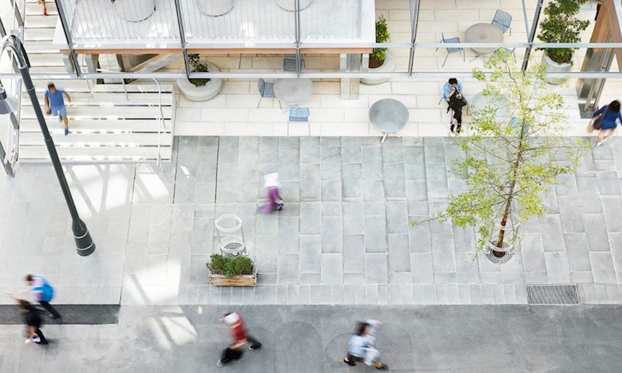 Decorative image of an outside area at RMIT City Campus.