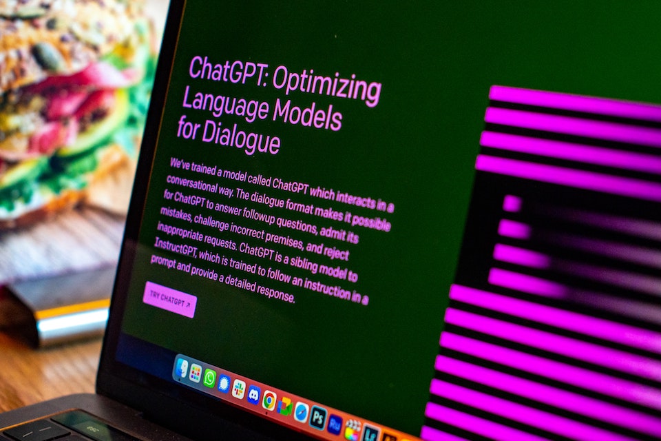 Computer screen displaying ChatGPT login page