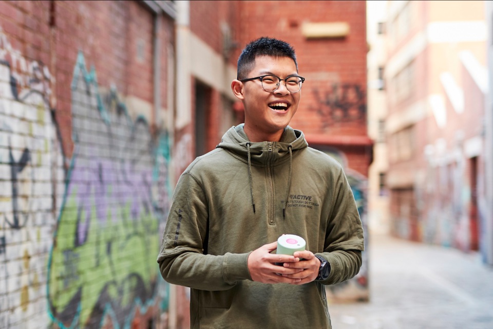 Interior of Scape Swanston that features a staircase and communal area.