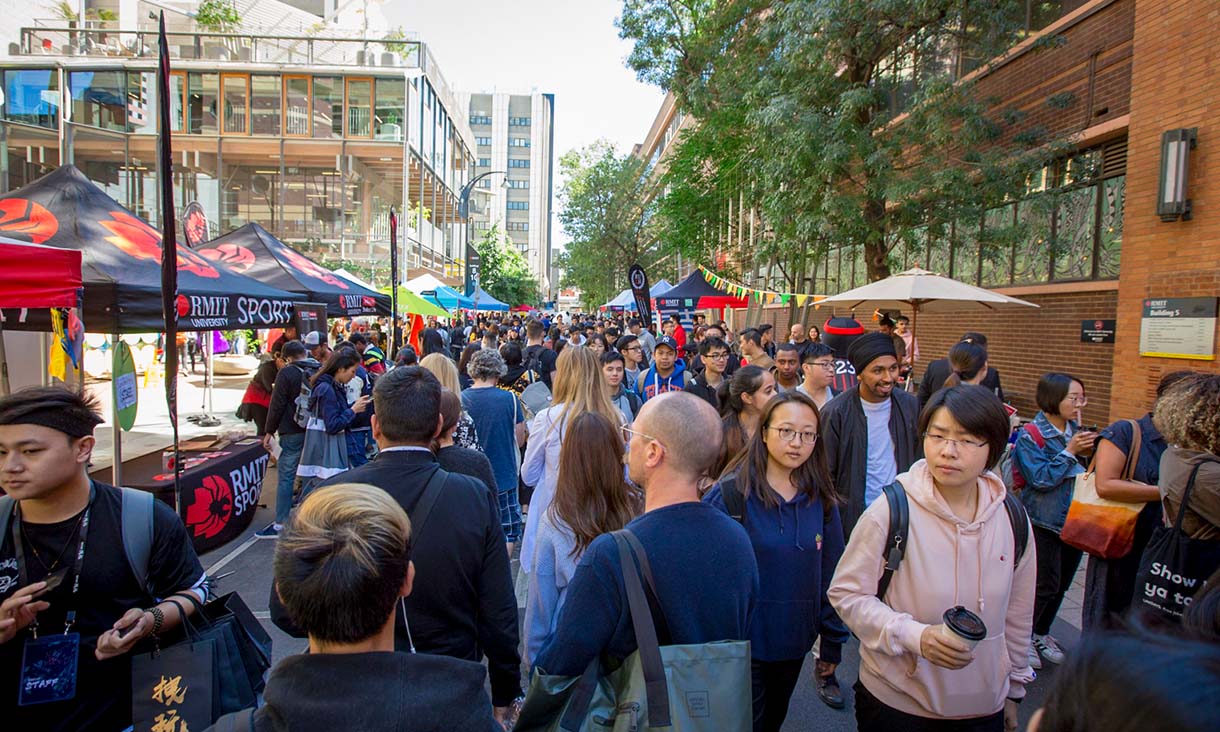 A crowd of people at an event
