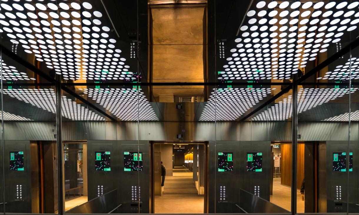 Interior of lift
