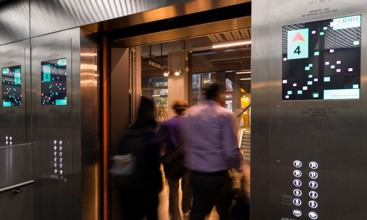 Interior of lift
