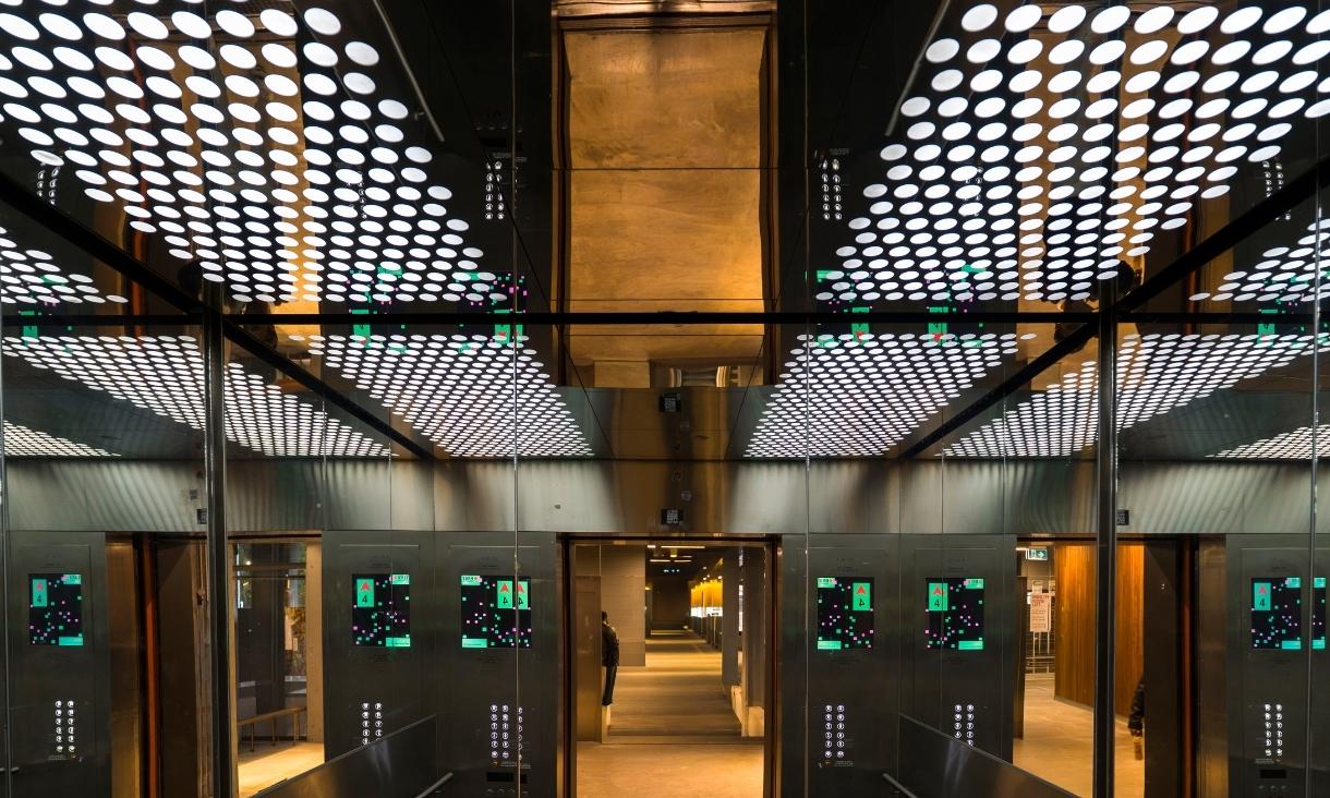 Interior of lift