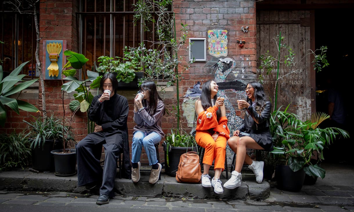 Foundation Studies students enjoy the laneways and cultural sites surrounding RMIT’s City Campus