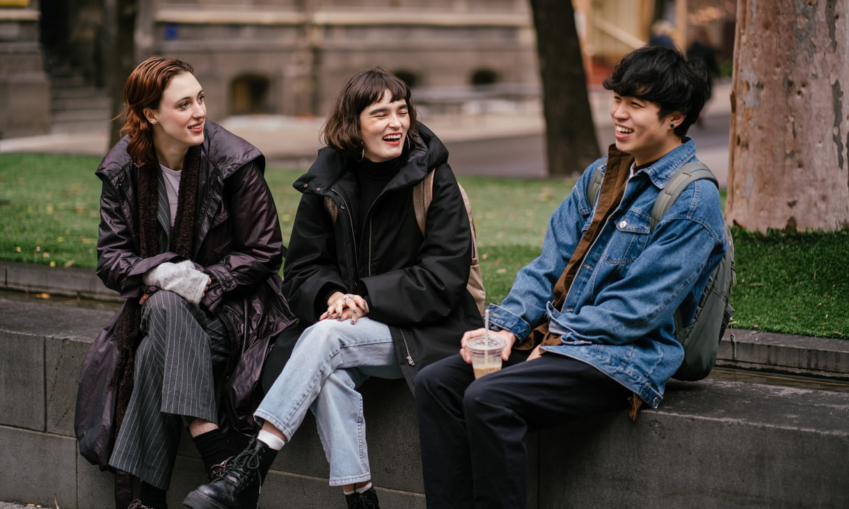 students enjoying winter at rmit campus.jpg