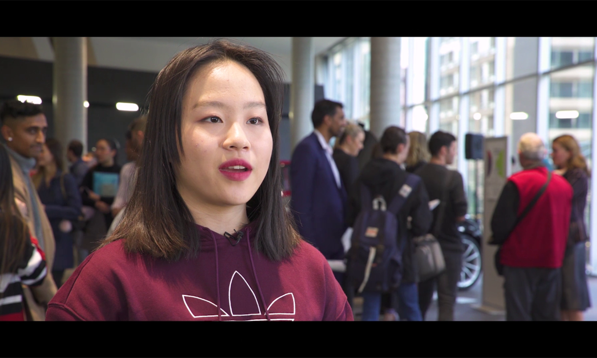Female student facing camera