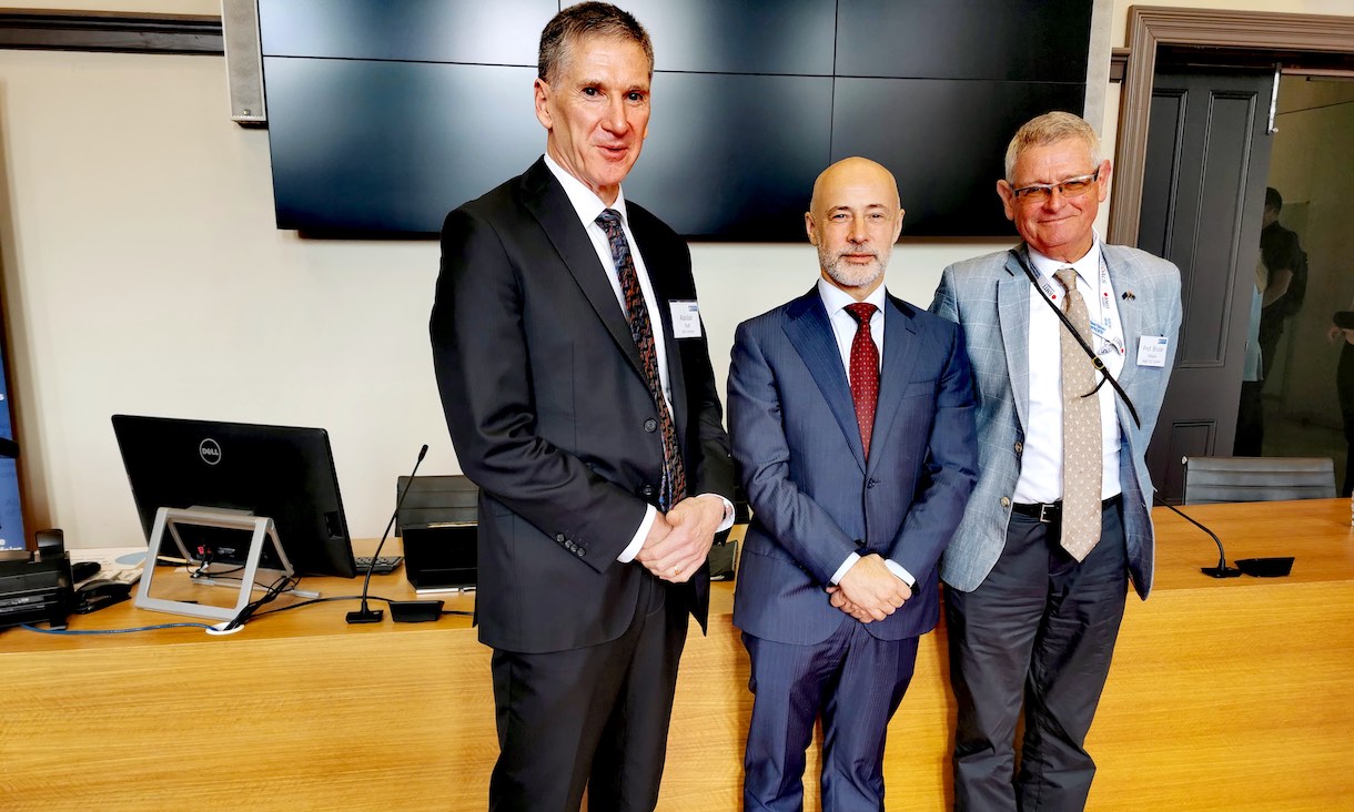 AIIA Executive Director Mr Alastair Roff,  His Excellency Mr Gabriele Visentin, RMIT EU Centre Director Professor Bruce Wilson