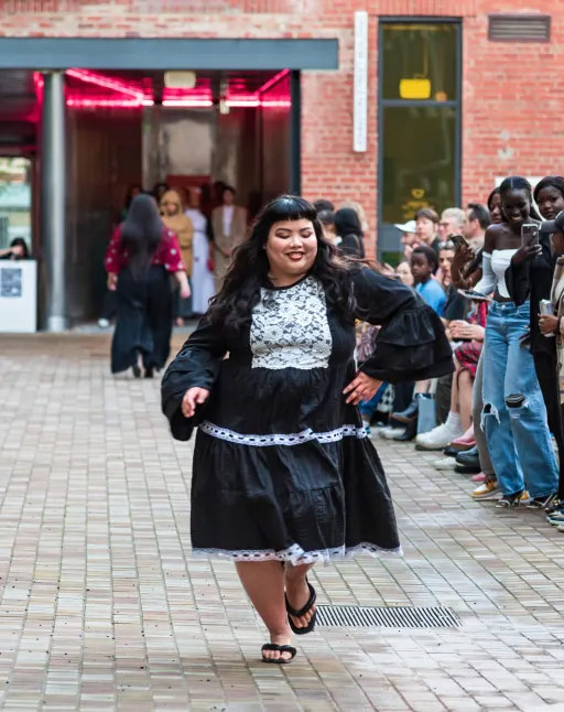 The graduate runway show at Collingwood Yards in November 2022 